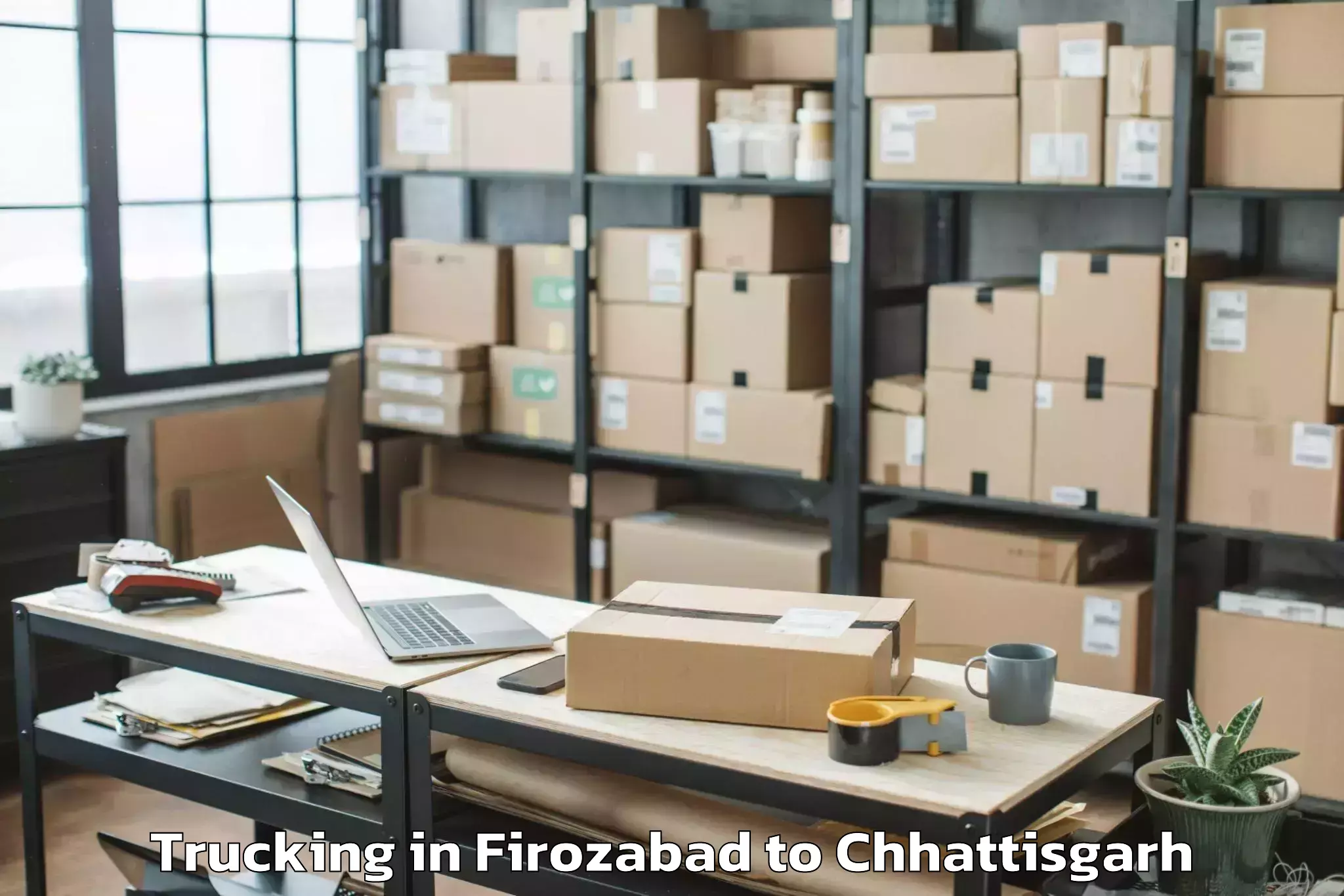 Reliable Firozabad to Kalinga University Raipur Trucking